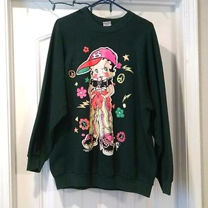 Betty boop sweater green